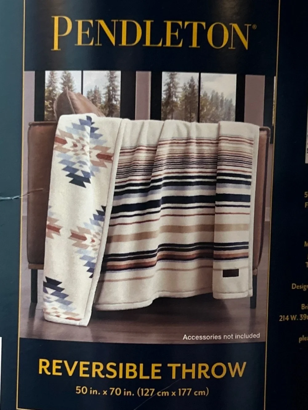 Pendelton Reversible Throw Blanket (50x70 inches)